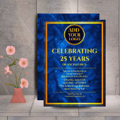 Luxe Navy Blue Corporate Celebration Uitnodiging