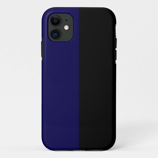 Luxe Navy en Zwart iPhone Cases (Achterkant)