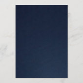 LUXE NAVY FAUX GOLD WHIT ELEGANT MENU FLORAL ROSE (Dos)