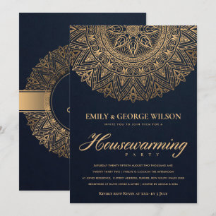 LUXE NAVY GOLD  MANDALA HUISHOUDENDE PARTIJ KAART
