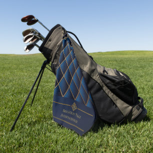 Luxe Navy Goud Bedrijfs Golftowel Golfhanddoek