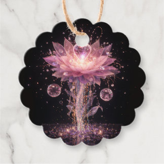Luxe Neon Hart Geschaafde Cadeautags Bedankjes Labels