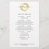 Luxe nep goud geschilderd cirkelontwerplogotype flyer (Voorkant)