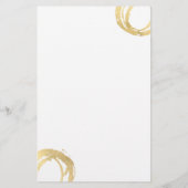 Luxe nep goud geschilderd cirkelontwerplogotype flyer (Achterkant)