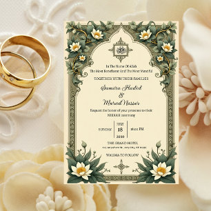 Luxe Nikkah Islamitische Trouw Kaart
