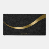 Luxe noir damassé or bande monogramme (Recto)