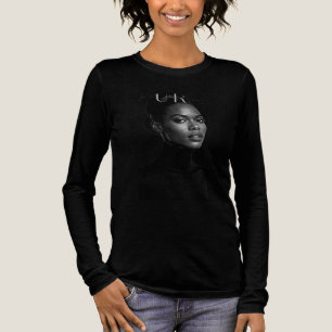LUXE Noir Hoge Mode Portret Lange Mouwen T-Shirt