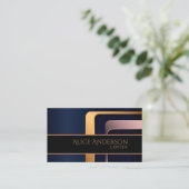 Luxe noir or élégant avocat Carte de visite (Debout devant)