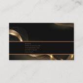 Luxe noir or élégant avocat Carte de visite (Dos)