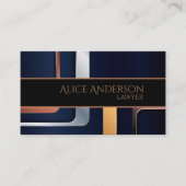 Luxe noir or élégant avocat Carte de visite (Devant)