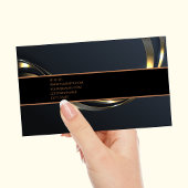 Luxe noir or élégant avocat Carte de visite