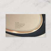 Luxe noir or élégant avocat Carte de visite (Dos)