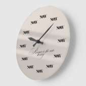 Luxe "NU" wandklok Grote Klok (Hoek)