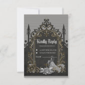 Luxe ontmoet romance RSVP kaartje (Voorkant)