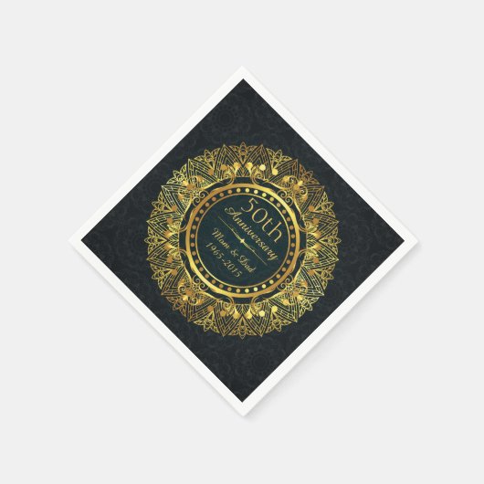 Luxe ontwerp 50e bruiloft Jubileum Servet (Hoek)