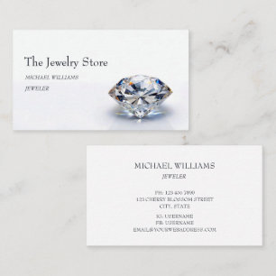 Luxe ontwerp diamanten juwelier visitekaartje