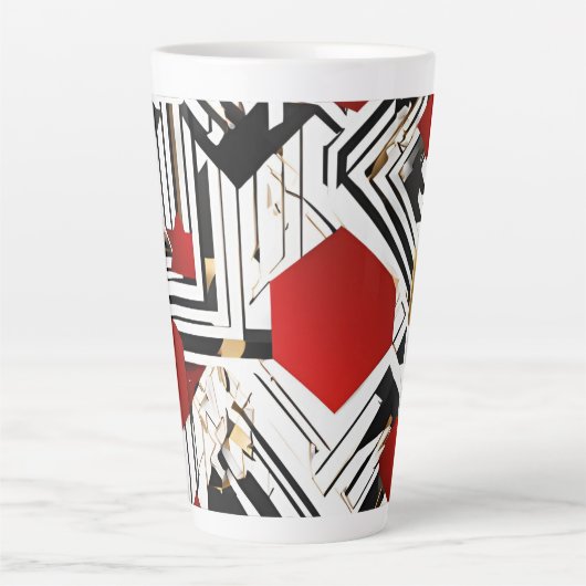 Luxe ontwerp groot latte mok (Voorkant)