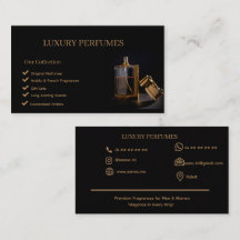 Luxe ontwerp voor visitekaartjes voor parfumerieën