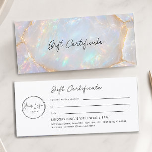 Luxe Opal Holografisch Logo Cadeaubon