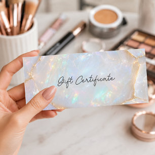 Luxe Opal Holografisch QR-code Cadeaubon