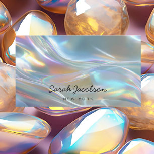 Luxe Opal Iridiscerende Stijl Visitekaartje