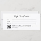 Luxe Opal Logo QR Code Cadeaubon (Achterkant)