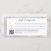 Luxe Opal Logo QR Code Cadeaubon (Achterkant)