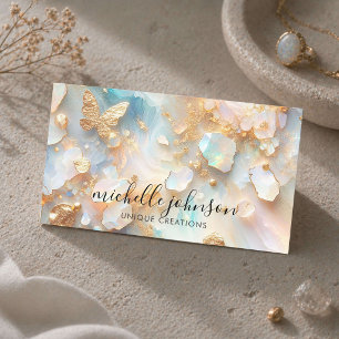 Luxe Opal Maansteen Vlinder Sieraden Ontwerper  Visitekaartje