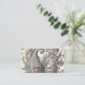 Luxe Opal Paisley Visitekaartje (Staand voorkant)