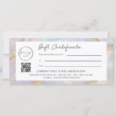 Luxe Opal QR-code Logo Cadeaubon (Achterkant)