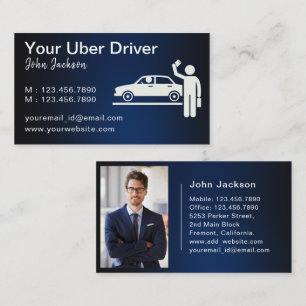 Luxe Openbaar Vervoer Taxi Car Service foto Visitekaartje