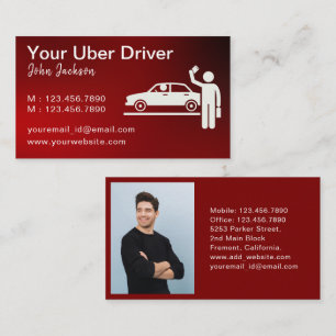 Luxe Openbaar Vervoer Taxi Car Service foto Visitekaartje