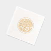 Luxe Opulent Or Et Blanc Art Déco Floral (Gauche)