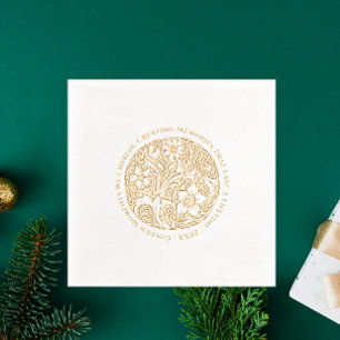 Luxe Opulent Or Et Blanc Art Déco Floral