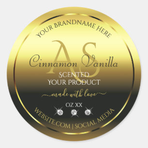 Luxe Or Chimmery Produit Étiquette Bijoux Monogram