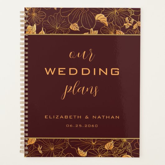Luxe or Floral Bourgogne Wedding planner (Devant)
