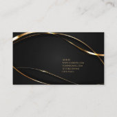 Luxe or vert élégant notaire Carte de visite (Dos)