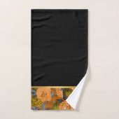 LUXE ORANGE BLACK GOLD ROSE IMPRIMANTE SALLE DE BA (Serviette à main)