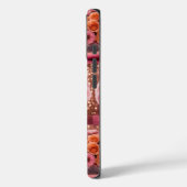 Luxe Orange Flowers iPhone 16 Coque (Verso / Gauche)