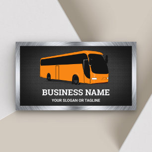 Luxe Oranje Bus Sightseeing Tours Reisagent Visitekaartje