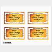 Luxe Oranje glitter Sparkle Stars Product Labels (Vel)