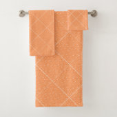LUXE ORANJE SPOT ABSTRACT BATH TOWEL SET BAD HANDDOEK (Insitu)