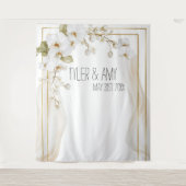 Luxe Orchid Elegance Wedding Backdrop Wandkleed (Voorkant)