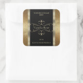 Luxe ornamental Gold Glitter Black Product Label (Tas)