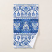 Luxe ornement grec pierre bleue et perle (Serviette à main)
