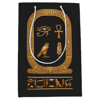 Luxe Oud-Egyptische Gouden Cartouche & Heilig Medium Cadeauzakje