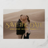 Luxe Overlay FOIL Wedding Enregistrer La Carte Dat (Recto)
