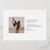 Luxe Overlay FOIL Wedding Enregistrer La Carte Dat (Verso)