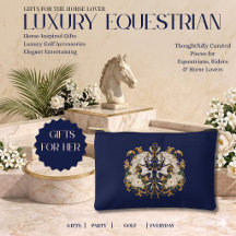 Luxe Paardensport Paard Navy Goud & Ivoor 