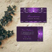 Luxe Paars Squiggles Sparkle Diamonds Ornamenten Visitekaartje